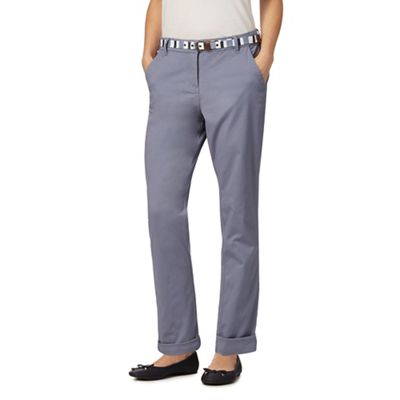 Grey belted chinos
